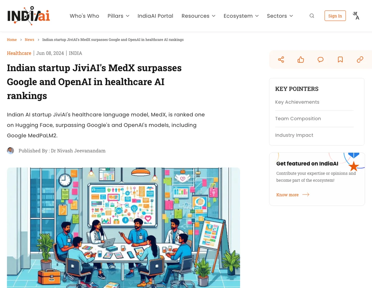 IndiaAI article